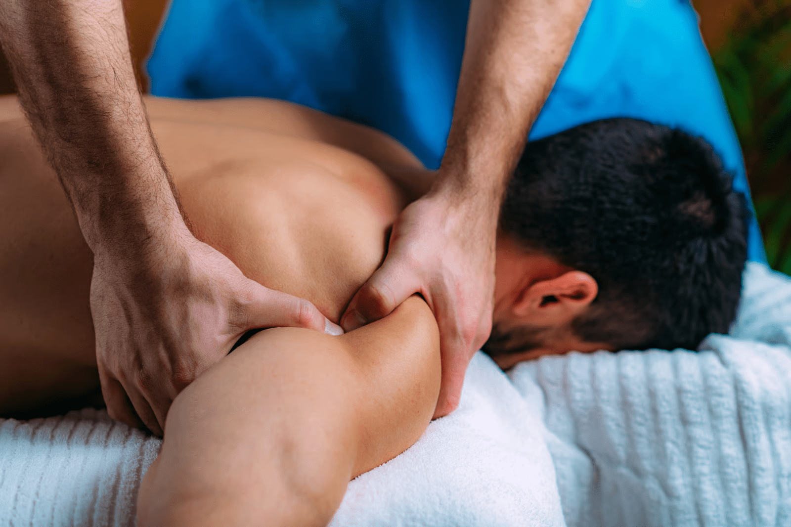 Man receiving a massage