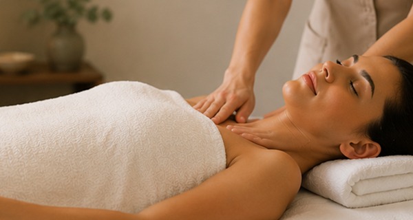 Man receiving a massage