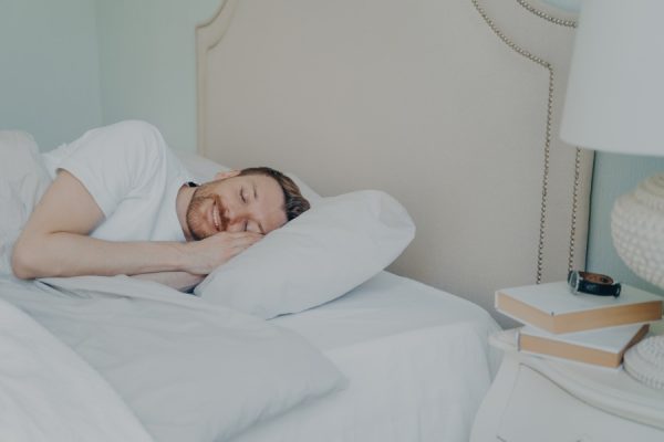 young man relaxed after massage